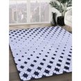 thumbnail image 3 of Ahgly Company Machine Washable Indoor Square Transitional Lavender Blue Area Rugs, 4' Square, 3 of 7