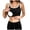 Black, variant on Women Built-in Bra Tank Tops Crewneck Casual Stretchy Sleeveless Shirts Racerback Ribbed Fitted Tank Tops