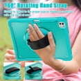 thumbnail image 6 of Case For Apple iPad Pro 13 2025 / 2024 Handle Protective Cover 360° Rotating Ring Stand, Shockproof Dropproof Case For Kids Kickstand & Pencil Holder & Shoulder Strap,Light Blue, 6 of 8