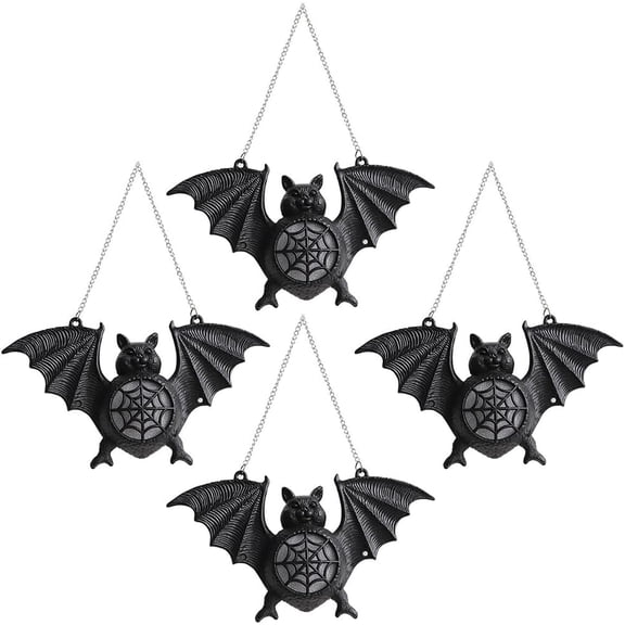Halloween Decoration Luminous Bat 4 PCS 17cmx9cm Halloween Bat Lamp Hanging Lamp Bat Lamp Hanging Ornament Simulation Bat Luminous
