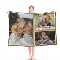 Custom Blankets with Photos Personalized Picture Blankets Customized Photo Blanket Gifts Birthday Gift for Wife Husband Girlfriend Boyfriend