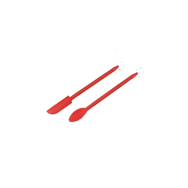 Mini juego de espátula de silicona, espátula de maquillaje, raspador de tarro fino para cocina, espátulas pequeñas telescópicas con mango nuevo Wmkox8yii hjk4686