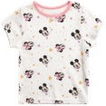Disney Baby Girls’ Minnie Mouse Overall Romper Set 2 Piece Shortalls