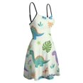 thumbnail image 4 of Dinosaur Jungle Pattern Summer Dresses For Women A-line Dress Sleeveless Dress, 4 of 6