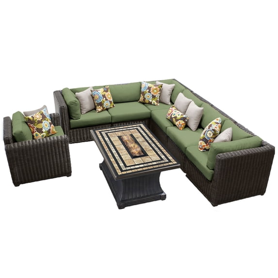 Rustico 8 Piece Outdoor Wicker Patio Furniture Set 08e