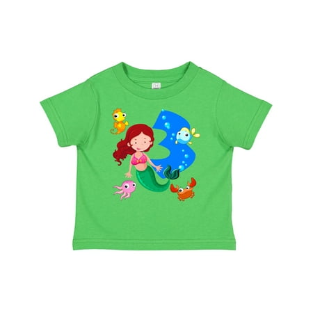 

Inktastic Mermaid 3rd Birthday Gift Toddler Toddler Girl T-Shirt