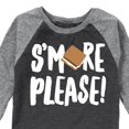 thumbnail image 3 of Instant Message - Camping - S'more Please! - Toddler & Youth Raglan Graphic T-Shirt, 3 of 7