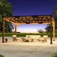 thumbnail image 3 of Modern Shade 12'x16' Supreme Cedar Wood Gazebo Hardtop Slope Roof for Backyard Deck, 3 of 8