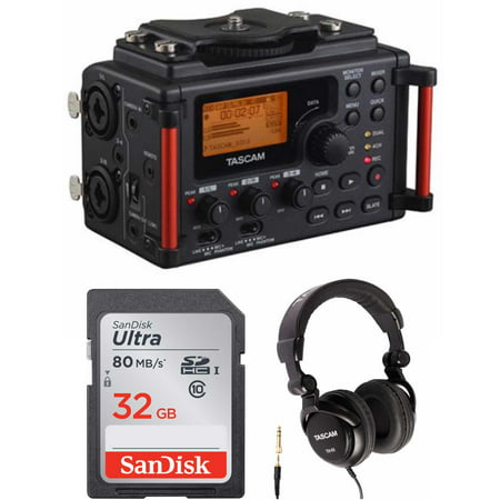 Tascam DR-60DmkII DSLR Audio Recorder with 32GB SD Card and (Best Portable Audio Recorder For Dslr)