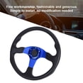 thumbnail image 4 of 14in Steering Wheel, Drifting Steering Wheel Rustproof PU Aluminum Alloy Ergonomic  For Car Modification Blue, 4 of 8