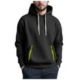 thumbnail image 3 of TOWED22 Hoodie Sweatshirt for Men Solid Color Hoodies Long Sleeve Pullover Athletic Classic Hooded Sweatshirts Comfy(Black,S), 3 of 9