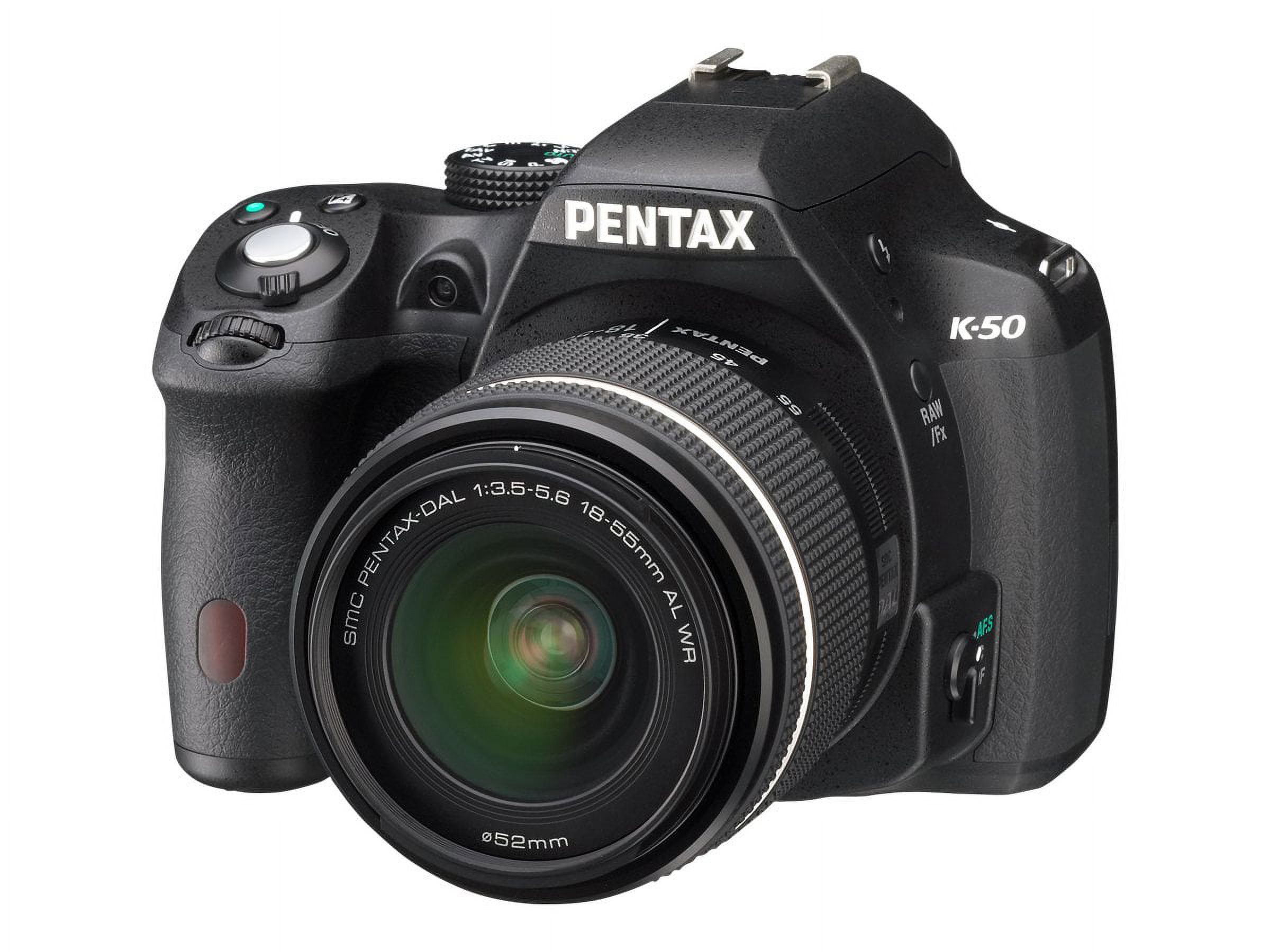Pentax K-50 16.3 Megapixel Digital SLR Camera Body Only, Black - image 3 of 11