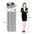 thumbnail image 4 of Crestlive Products 6 Drawers Dresser Vertical Modern Storage Tower Chest, Light Gray, 4 of 10