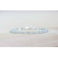 thumbnail image 3 of Aquamarine 3mm Rondelle Shape Faceted Cut Beads Adjustable Silver Plated Clasp Bracelet for men, women, unisex. Link Chain Stacking Bracelet.|LINK_00725, 3 of 4