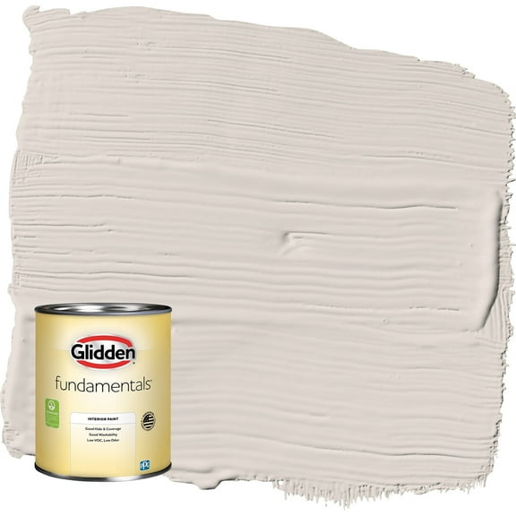 Glidden Fundamentals Steel Me / Beige Eggshell Interior Paint, 1 Quart