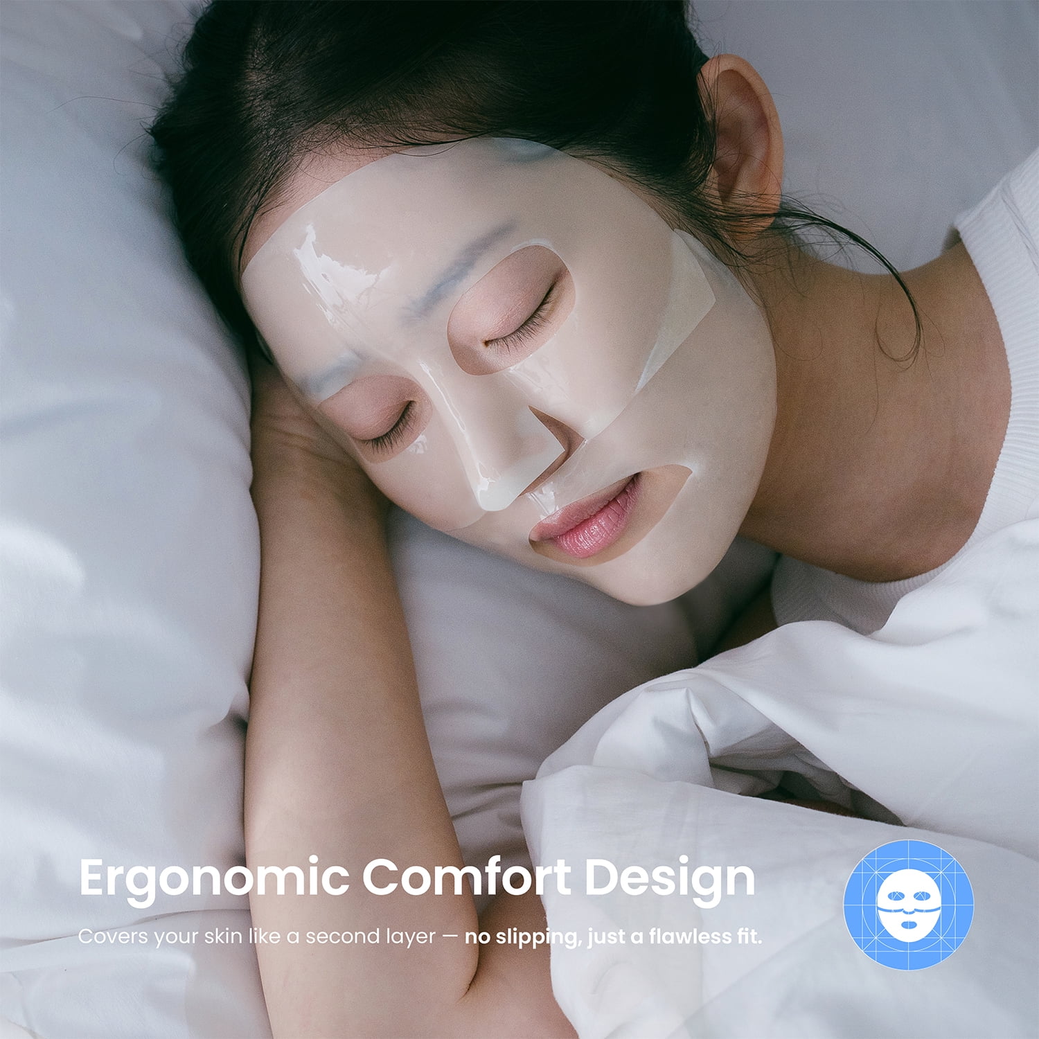caraseoul Glowganic Pro Collagen Hydrogel Mask with Niacinamide (Vitamin B3) & Adenosin, Radiance Boost, Pore Minimizing, Hydrating Overnight Face Mask, Vegan, Korean Skin Care [1.19oz (34g) x 16ea]