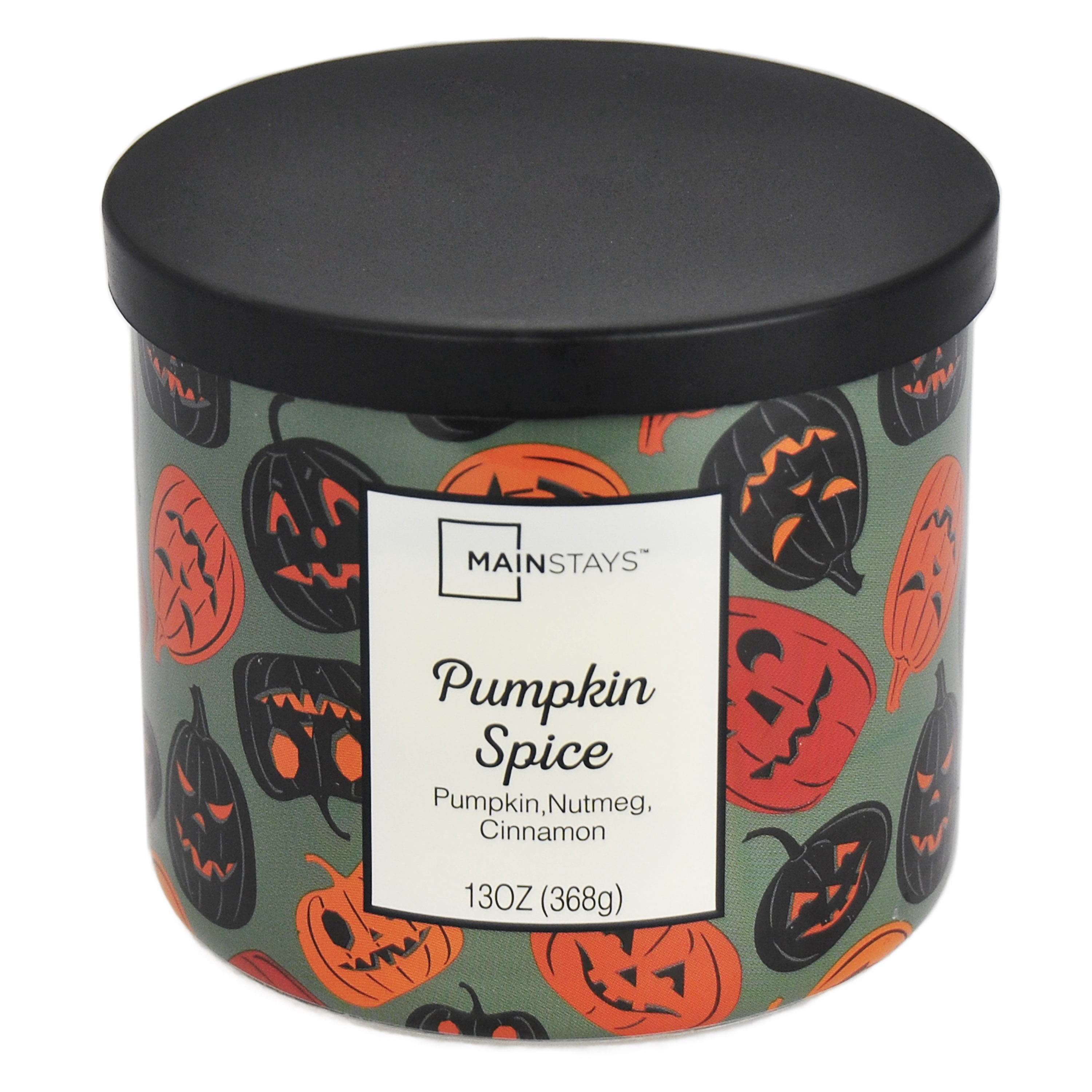 (2 pack) Mainstays Pumpkin Spice Halloween Jar Candle, 13 oz