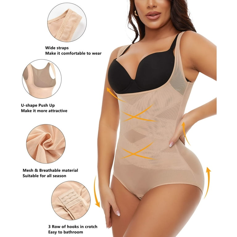Shapewear Bodysuit for Women Tummy Control Butt Lifter Panty Hi-Waist  Trainer Stomach Body Shaper Slimming Girdles