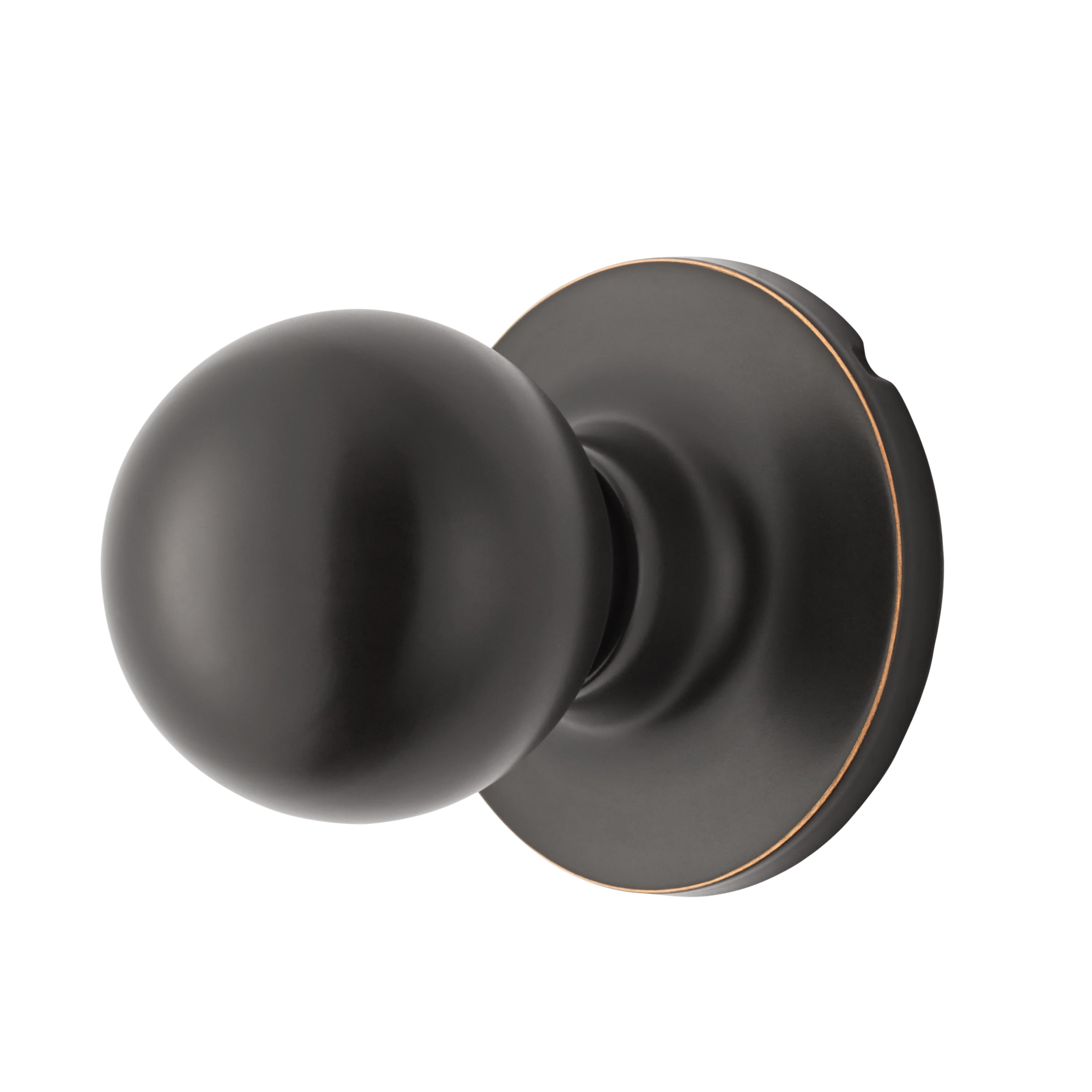 (2 pack) Hyper Tough Interior Non-Locking Ball Passage Hall & Closet Doorknob Oil Rubbed Bronze Finish