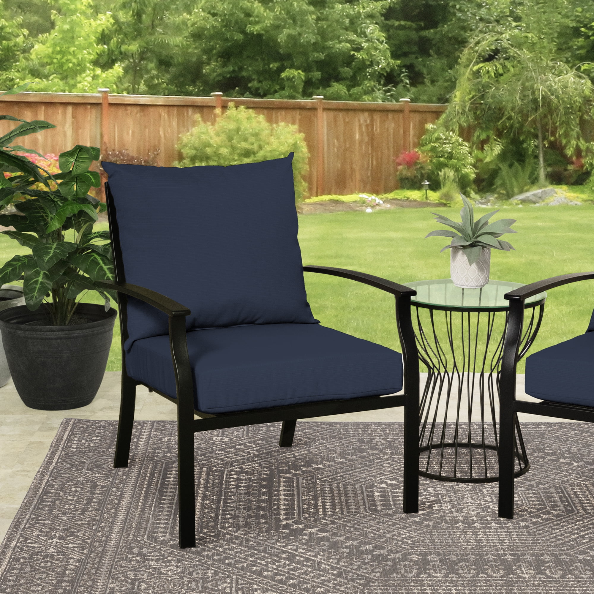 Captain's blue reversible deep seat outdoor cushion set new arrivals