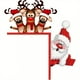 thumbnail image 5 of Decoración de marco de puerta de Papá Noel, esquina de puerta de madera, letrero de alce de Papá Noel, decoraciones navideñas para puertas de interior y exterior, 5 of 5