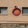 thumbnail image 3 of PassCatch Training Football, Peewee Size(Ages 3-9) Kids/Youth (Ages 7-13) Official Size(Ages 13+), Fatherless Bounce Back Leather Football Improving Enhance Solo Passing Catching Skills(Deflated), 3 of 9