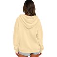thumbnail image 5 of Women's Casual Full Zip Hoodie Jacket Long Sleeve Zip Up Hooded Sweatshirt Kangaroo Pocket Oversized Outerwear for Fall Winter, 5 of 9