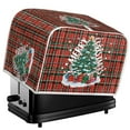 thumbnail image 5 of SEANTIVE 2 Slice Toaster Cover Christmas Tree Dustproof Kitchen Small Appliance Cover Quilted Toaster Bread Maker Cover Home Decoration Gifts, Xmas Buffalo Grid, 5 of 7