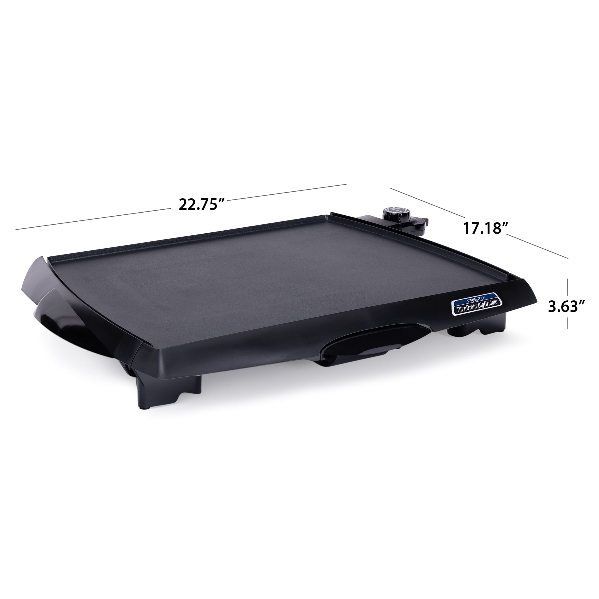 Presto Tilt 'N' Drain Big Griddle Electric Cool-Touch Griddle 07046