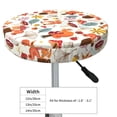 thumbnail image 4 of Balery Squirrel Nuts Mushroom Round Bar Stool Seat Covers Velvet Fabric Adjustable Protects from Scratches and Stains for 14-17 Inch Chair-14 inch, 4 of 7