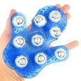 thumbnail image 4 of Minnieouse Guante de masaje con forma de palma de bola de acero de PVC 9, masajeador de mano giratorio portátil, herramientas para relajar el pie masajeadores Azul, 4 of 6