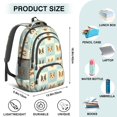 thumbnail image 5 of Dog Head Checkerboard Beige Cute School Backpack Bag with Padded Back and Adjustable Shoulder Straps 16.9 X 12.6 X 5.9 Inches, 5 of 5