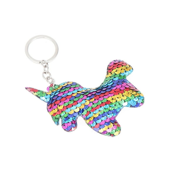 YOSADIER 2Pcs Unicorn Keychain with Sequin Fabric for Party Decorations