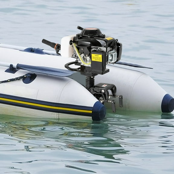 4HP 4-Stroke Outboard Motor 55cc Gas-Powered Boat Engine Wind CDI Cooling System 4.0 Horsepower Jet Pump