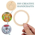 thumbnail image 2 of Miangastore 50 Pcs Tranches de Bois Rondes Bricolage Disques en Bois Ronds avec Trous pour Découpage, 2 of 9