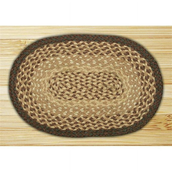 Earth Rugs 46-017 Chocolate-Natural Round Swatch