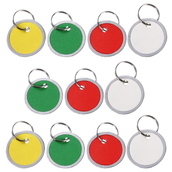 LIFKOME Compact Key Tags Assorted Colors with Rings for Home Use 150Pcs