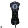thumbnail image 4 of Golf Club Head Covers Set - Driver & Fairway Woods Protection - Classic Black PU - Suitable for All Golfers, 4 of 7