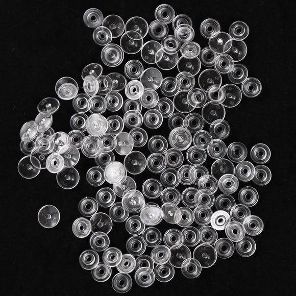 50 Sets Clear KAM Resin Snap Buttons Studs Size T3