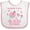 White and Pink, variant on Inktastic i'm going to be a big sister in march Girls Baby Bib
