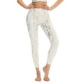 thumbnail image 1 of Leggings con estampado de cintura alta para mujer Pantalones de yoga con estampado de serpiente de cuerpo entero - Blanco, 1 of 6
