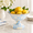 Sky Check-Small, variant on Small Sky Check Enamel Compote Serving Bowl, 9.92 x 9.61 x 7.44 inches