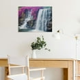 thumbnail image 5 of Chilfamy Waterfall and Purple Flowers Canvas Wall Art for Home Decor, Ready To Hang Room Art, Ideal Gift for Various Occasions 16x12in, 5 of 6