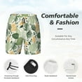 thumbnail image 3 of Naloa Hawaiian Style Print Men Swim Trunks with Compression Liner ,Board Shorts,Men's Swim Shorts with Drawstring and Elastic Waistband-3X-Large, 3 of 6