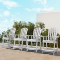 thumbnail image 1 of Costway 4 PCS Tall Bar Stool HDPE Patio Chair with Armrest Footrest Home Indoor Outdoor White, 1 of 8