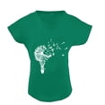 thumbnail image 3 of Pompotops Mode Femme Imprimé Manches Courtes Ample Col Rond T-shirt Haut Blouse, 3 of 6