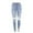 Blue, variant on Women's Spring And Summer Holes Tight Fitting Fashion Light Colored Jeans