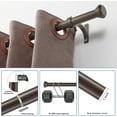 thumbnail image 3 of 2 Pack Telescoping Curtain Rods, 1Inch Diameter Drapery Rods 144-164Inch Length Adjustable Rod with Brackets Window Treatment-Dark Bronze, 3 of 11