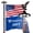 Black, variant on Yescom EZ GO 20ft Eagle Topper Telescopic Flag Pole Kit w/ LED Solar Light US Flag for Outside House Inground Outdoor Camper RV Tailgate Party with 3x5' US Flag Ball Top, Black