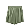 thumbnail image 2 of ylioge XL-6X Plus Size Pajama Shorts for Women with Pockets Lightweight Elastic Waist Wide Leg Solid Color Soft-Modal Loungewear Workout Bermuda Short, 2 of 7